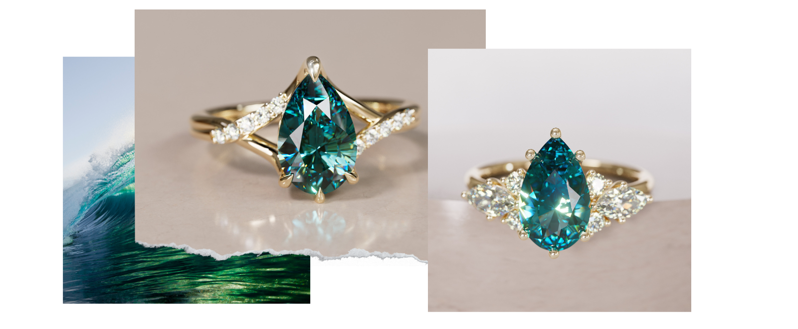 ocean engagement rings