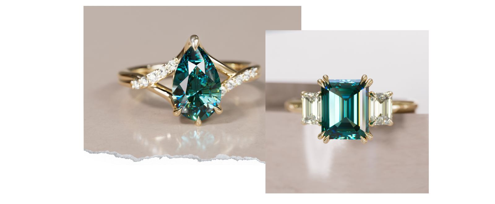 teal sapphire engagement rings