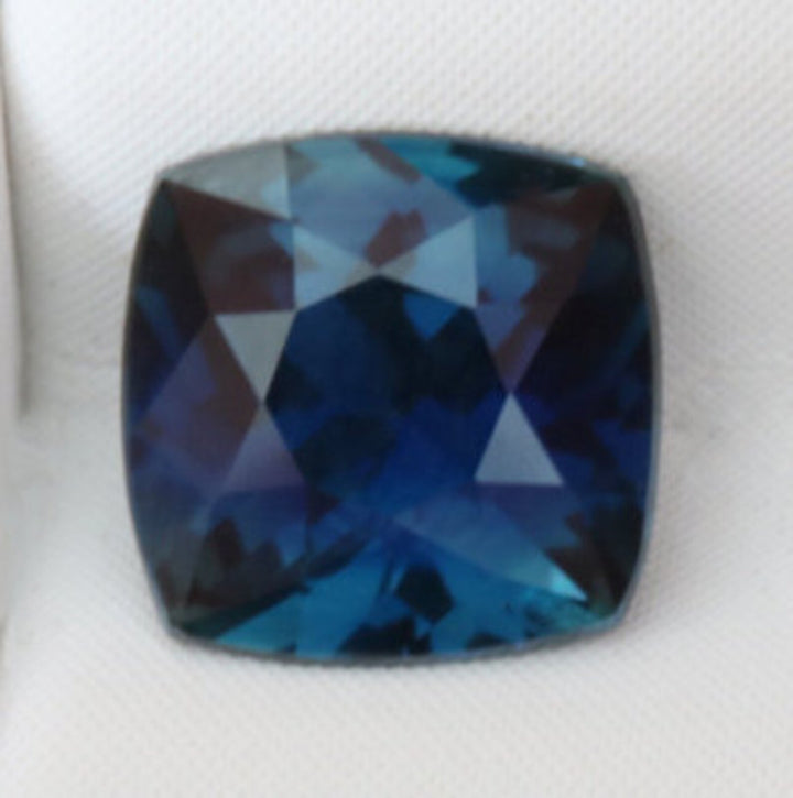0.68 Ct Cushion Cut Teal Sapphire, 5.6mm x 5.1mm x 4.3mm By Valley Rose