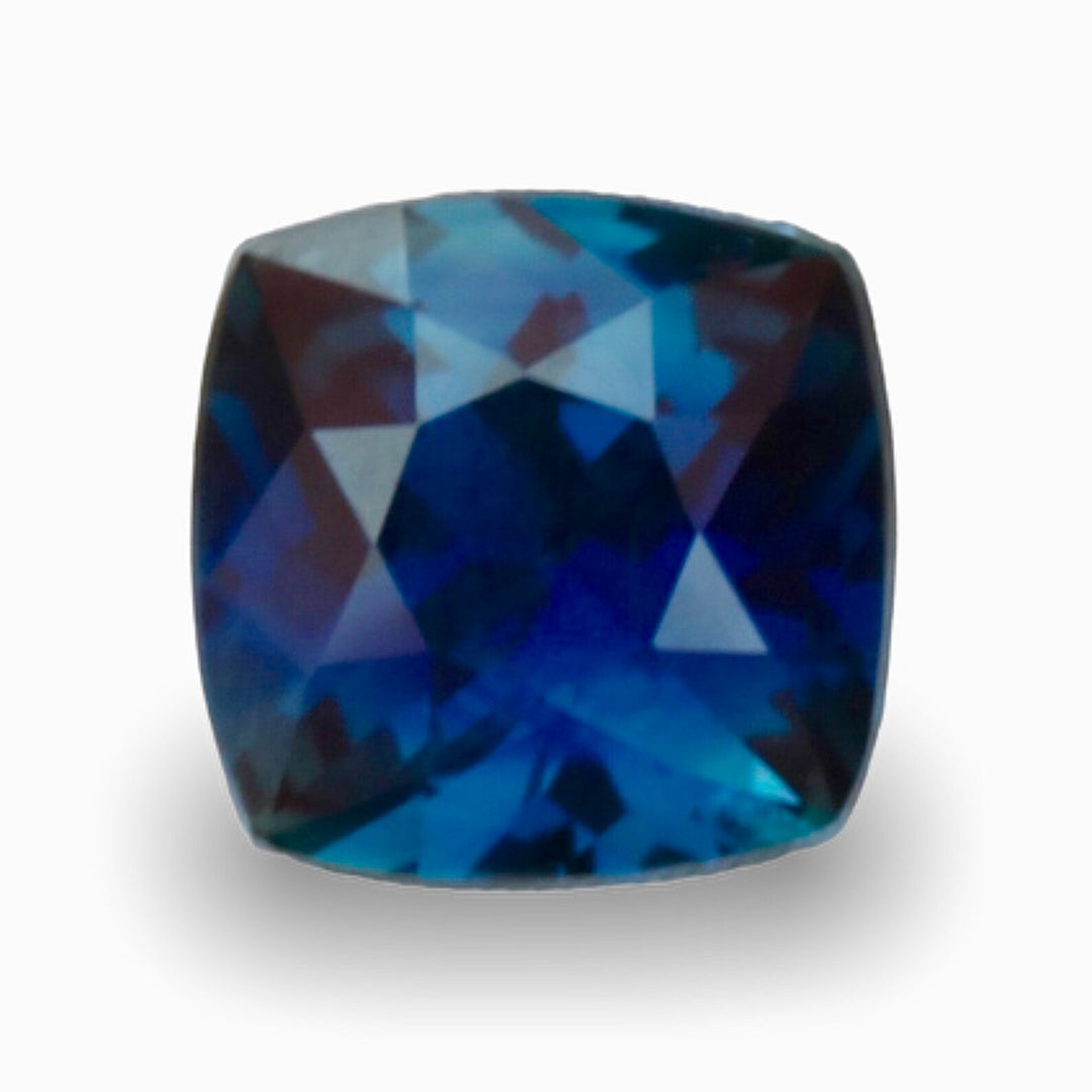 0.68 Ct Cushion Cut Teal Sapphire, 5.6mm x 5.1mm x 4.3mm By Valley Rose