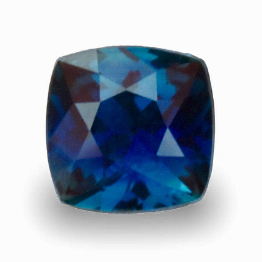 0.68 Ct Cushion Cut Teal Sapphire, 5.6mm x 5.1mm x 4.3mm By Valley Rose