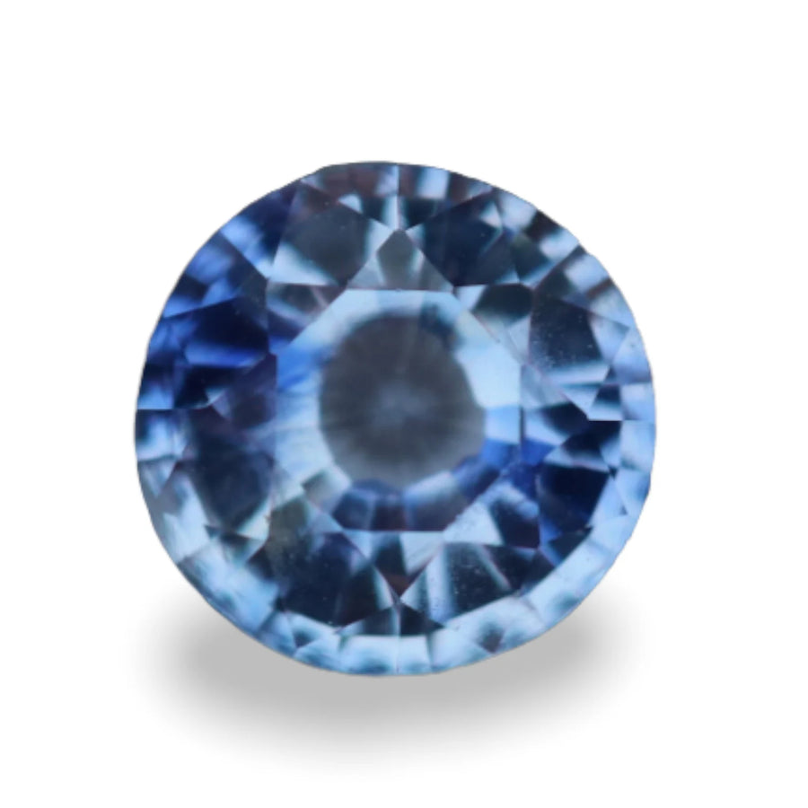 0.99 Ct Round Cut Blue Sapphire, 5.8mm x 5.7mm x 3.4mm By Valley Rose