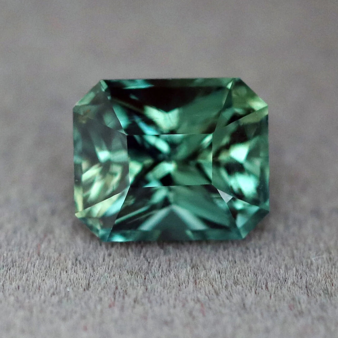 1.01 Ct Radiant Cut Teal Sapphire, 5.8mm x 4.8mm x 4.0mm By Valley Rose
