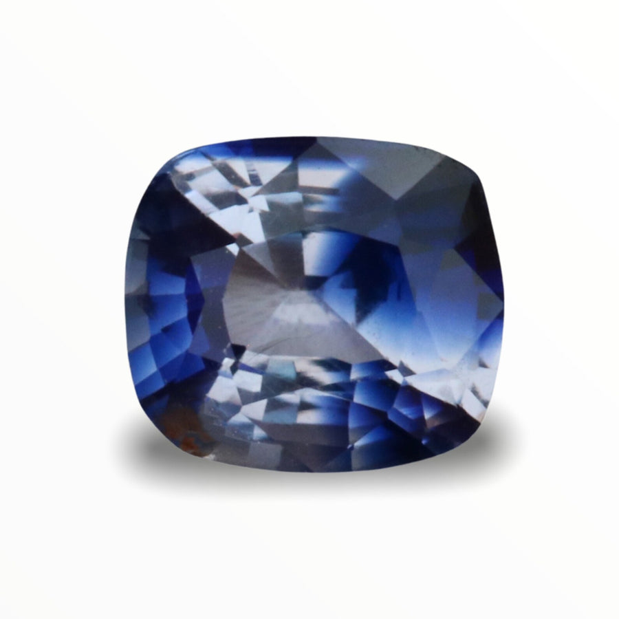 1.03 Ct Cushion Cut Bi-Color Blue White Sapphire, 6.1mm x 4.1mm x 3.6mm By Valley Rose