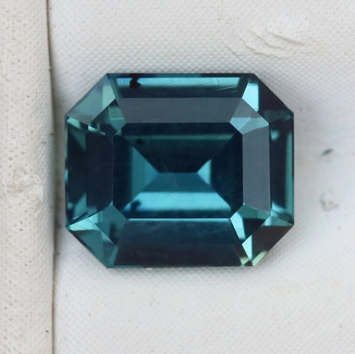 1.06 Ct Emerald Cut Blue Teal Sapphire, 6.1mm x 5.2mm x 3.4mm By Valley Rose