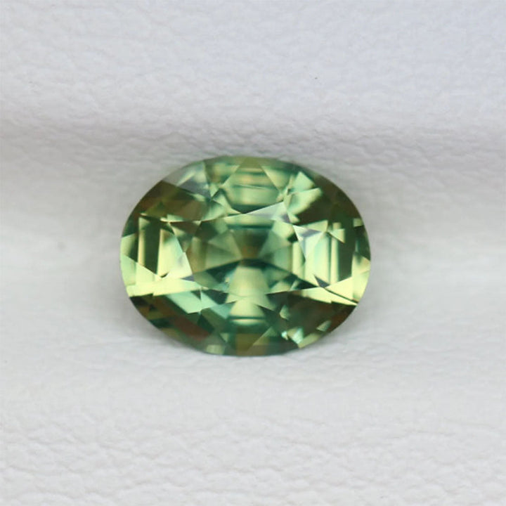1.10 Ct Oval Cut Green Sapphire, 6.8mm x 5.4mm x 3.7mm By Valley Rose