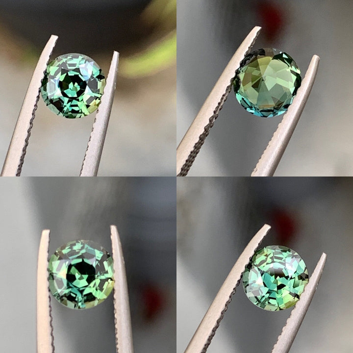1.10 Ct Round Cut Green Sapphire, 6.0mm x 6.0mm x 4.3mm By Valley Rose