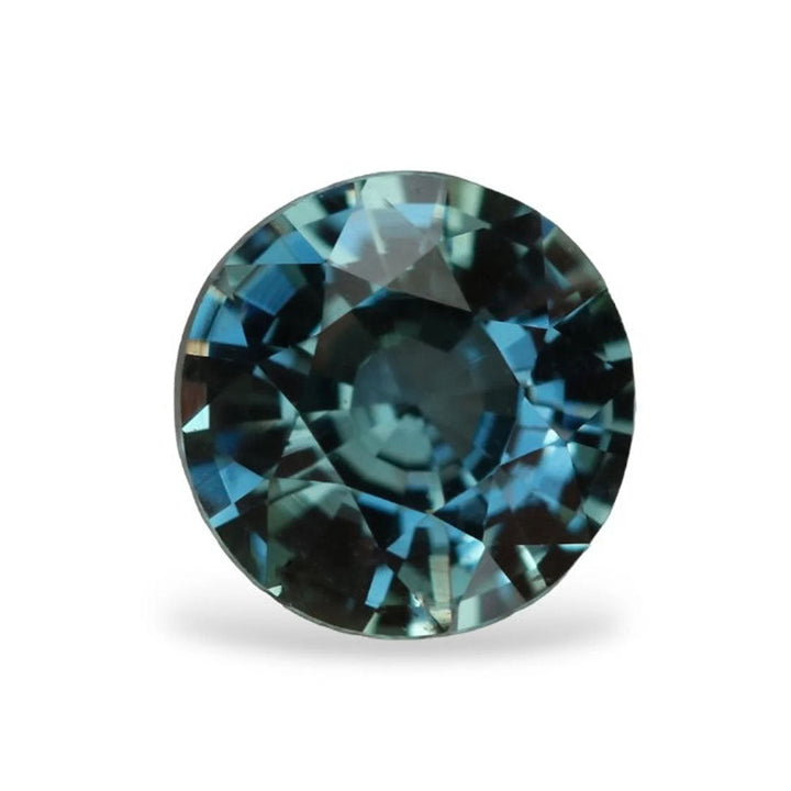 1.10 Ct Round Cut Teal Sapphire, 6.1mm x 6.1mm x 3.7mm By Valley Rose