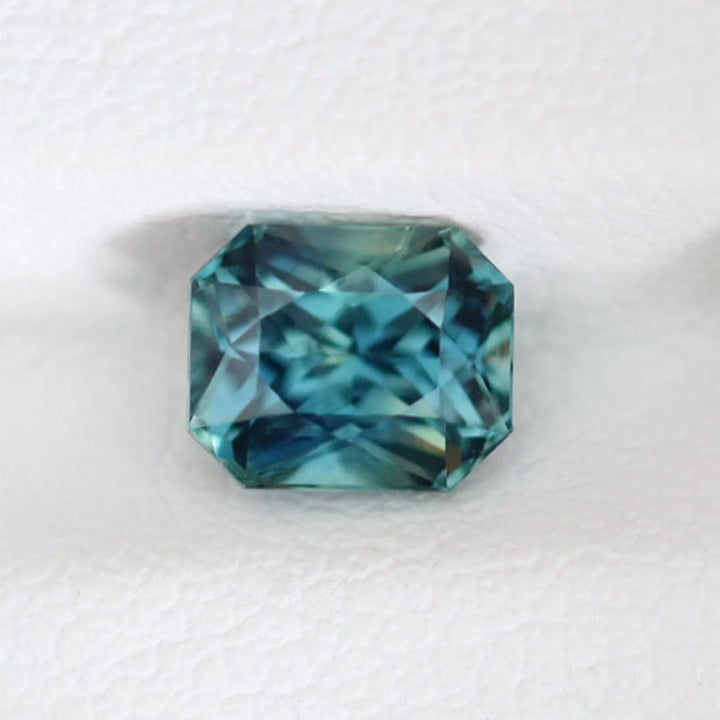 1.11 Ct Radiant Cut Blue Teal Sapphire, 5.9mm x 4.8mm x 4.0mm By Valley Rose