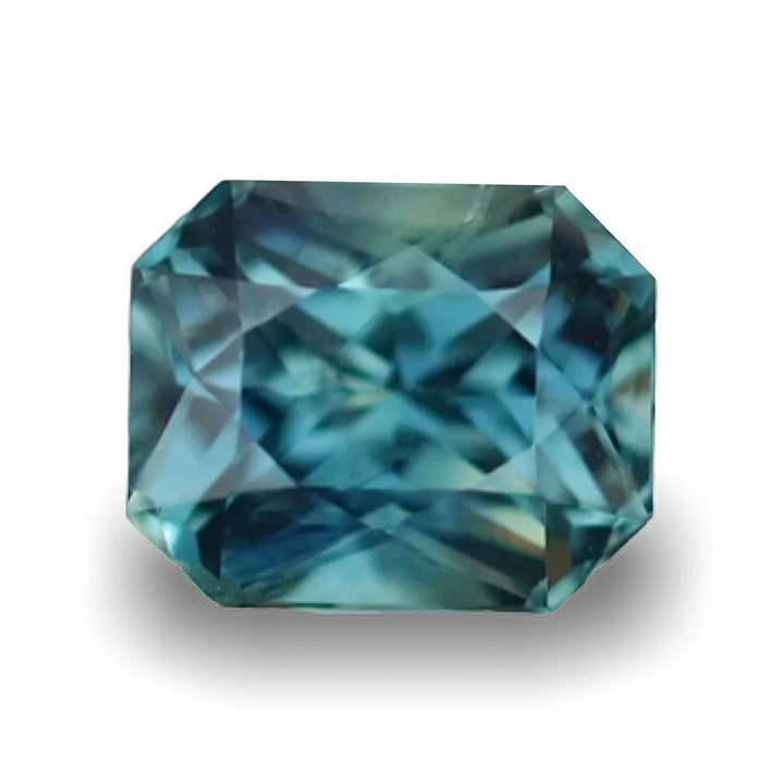 1.11 Ct Radiant Cut Blue Teal Sapphire, 5.9mm x 4.8mm x 4.0mm By Valley Rose
