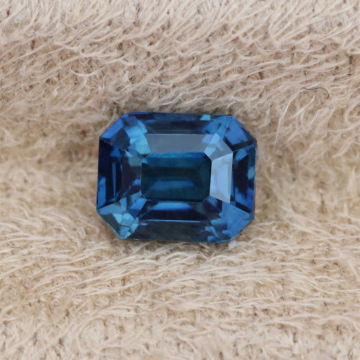 1.12 Ct Ct Emerald Cut Blue Sapphire, 5.9mm x 4.8mm x 3.9mm By Valley Rose