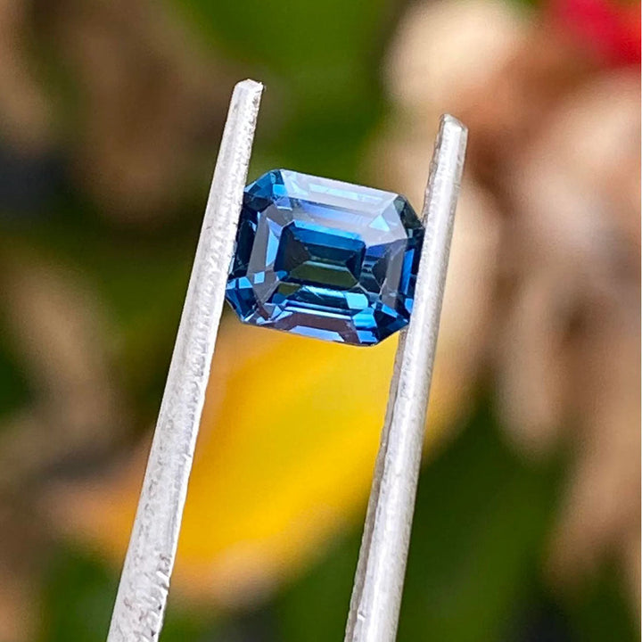 1.12 Ct Ct Emerald Cut Blue Sapphire, 5.9mm x 4.8mm x 3.9mm By Valley Rose