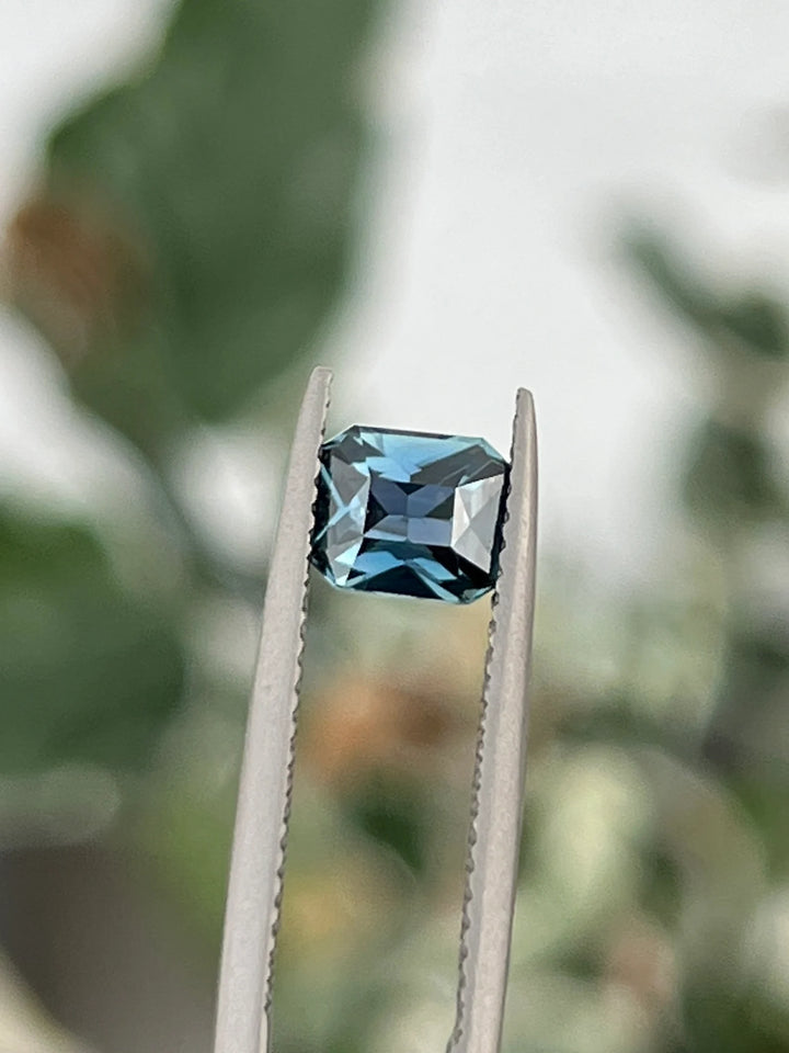 1.12 Ct Radiant Cut Teal Sapphire, 6.1mm x 5.2mm x 3.6mm By Valley Rose