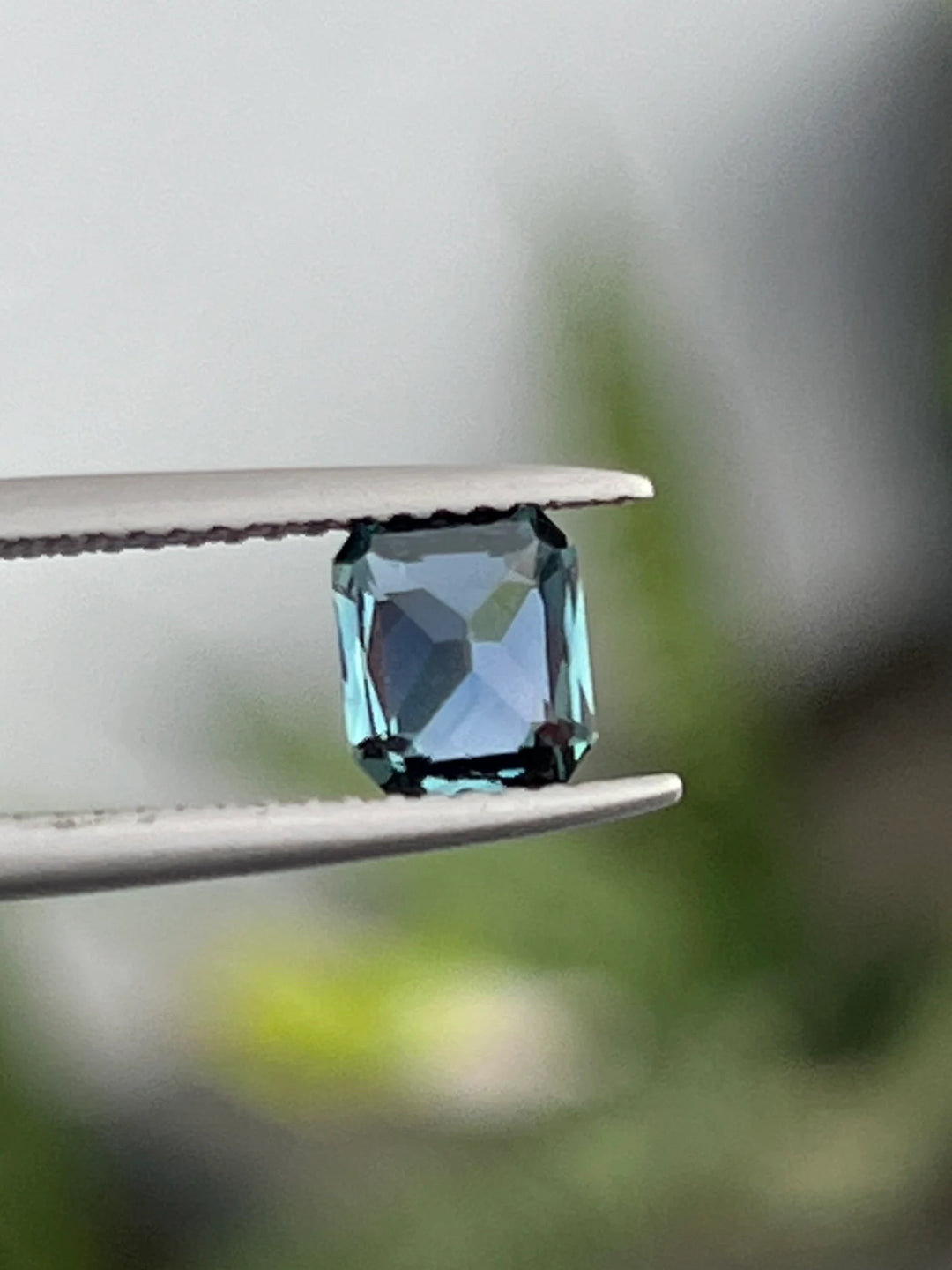 1.12 Ct Radiant Cut Teal Sapphire, 6.1mm x 5.2mm x 3.6mm By Valley Rose