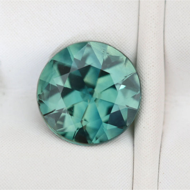 1.13 Ct Round Cut Teal Sapphire, 6.5mm x 6.5mm x 3.5mm By Valley Rose