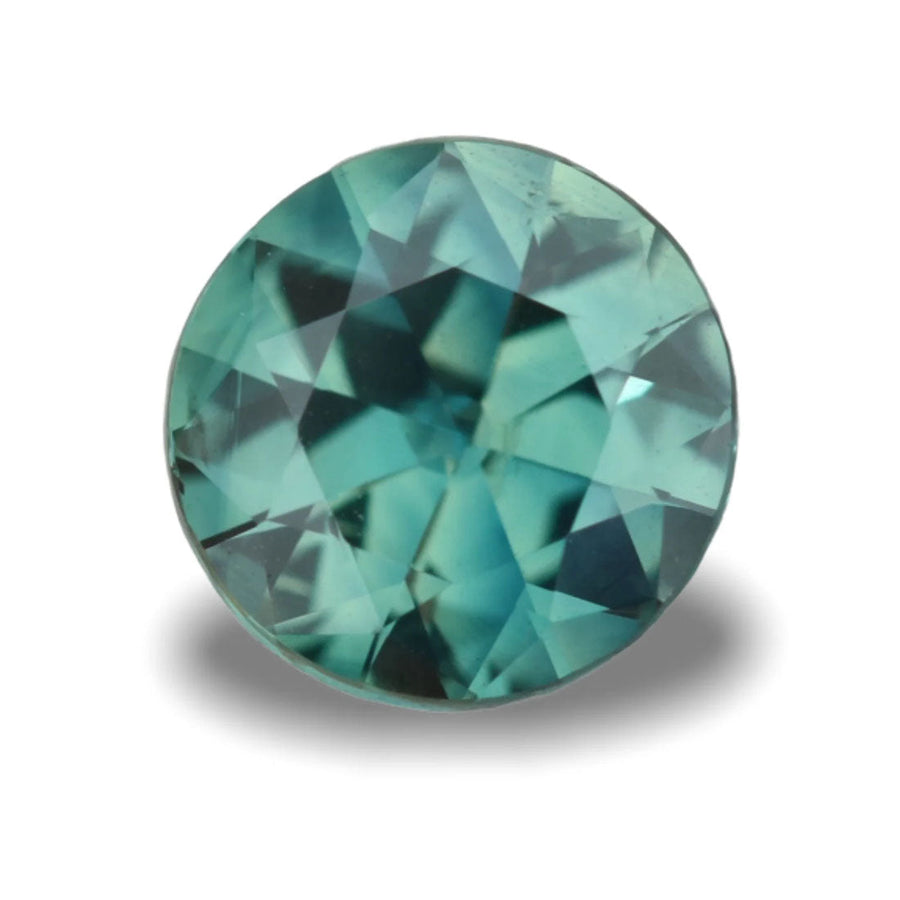 1.13 Ct Round Cut Teal Sapphire, 6.5mm x 6.5mm x 3.5mm By Valley Rose