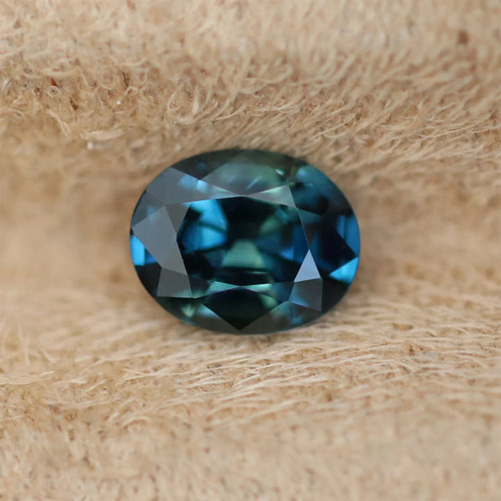 1.14 Ct Oval Cut Blue Teal Sapphire, 7.1mm x 5.7mm x 3.7mm By Valley Rose