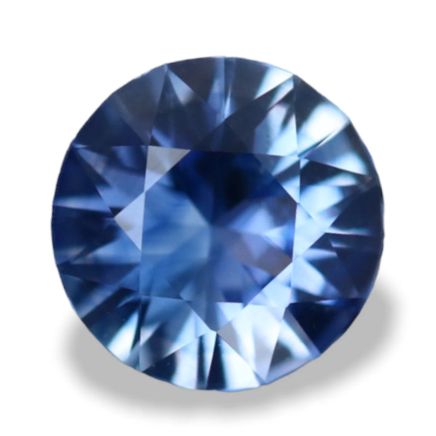 1.14 Ct Round Cut Blue Sapphire, 6.4mm x 6.4mm x 3.7mm By Valley Rose