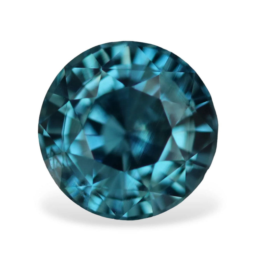 1.14 Ct Round Cut Teal Sapphire, 6.1mm x 6.1mm x 4.2mm By Valley Rose