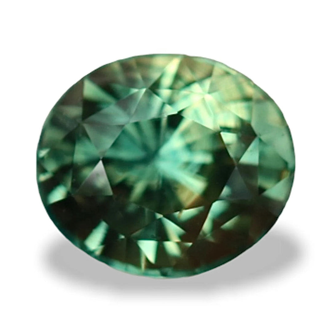 1.16 Ct Oval Cut Green Sapphire, 6.2mm x 5.4mm x 4.3mm By Valley Rose
