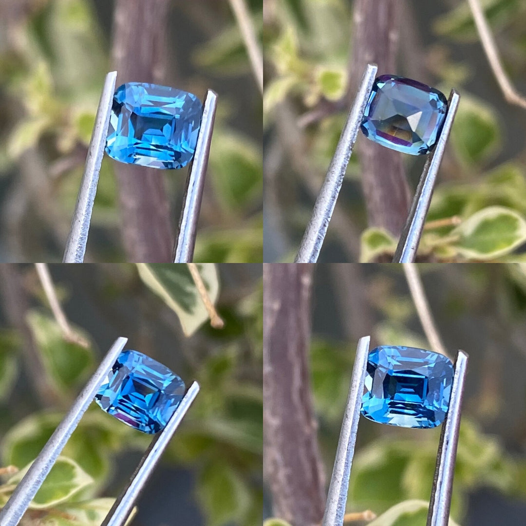 1.17 Ct Cushion Cut Teal Sapphire, 5.9mm x 5.1mm x 4mm By Valley Rose