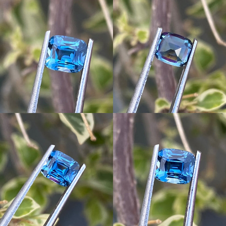 1.17 Ct Cushion Cut Teal Sapphire, 5.9mm x 5.1mm x 4mm By Valley Rose