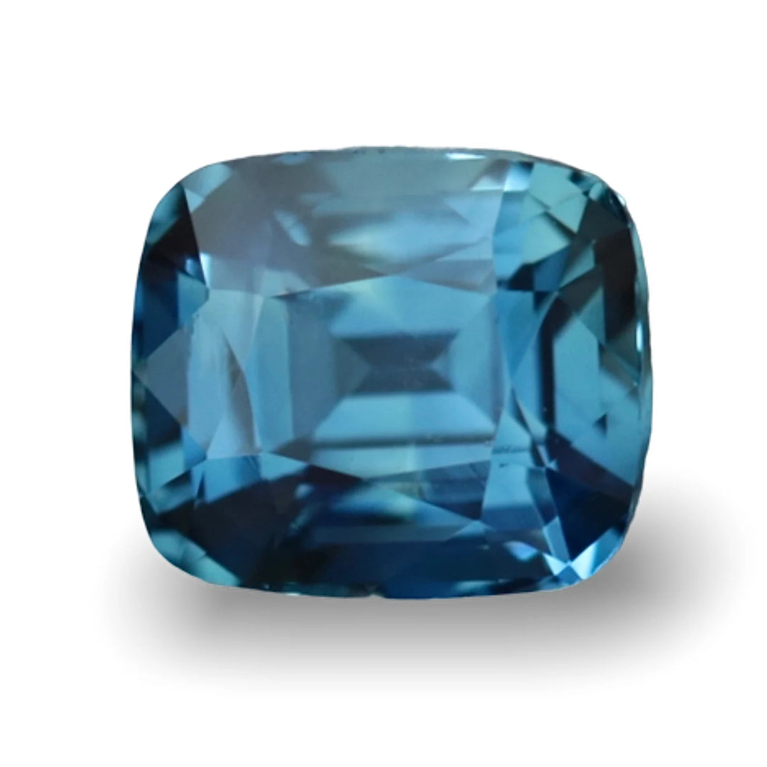 1.17 Ct Cushion Cut Teal Sapphire, 5.9mm x 5.1mm x 4mm By Valley Rose