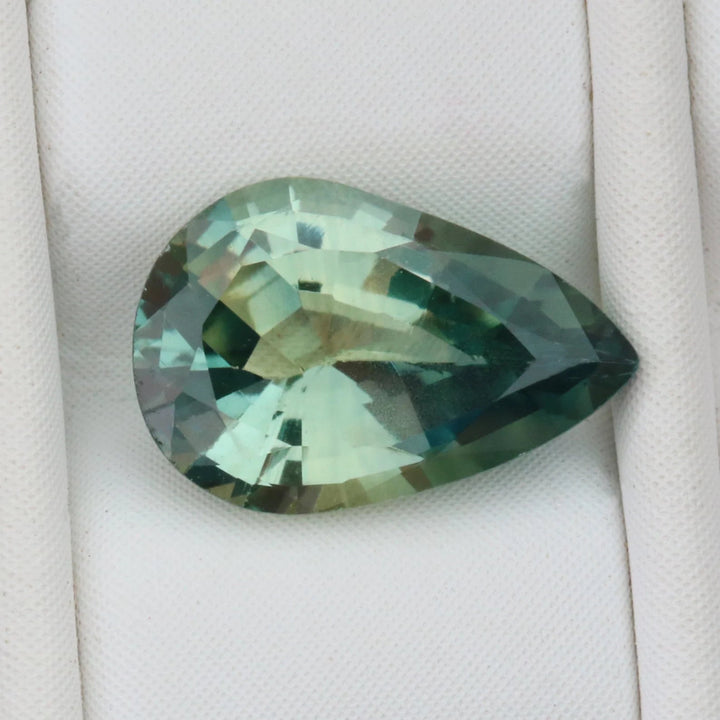 1.17 Ct Pear Cut Green Sapphire, 8.4mm x 5.6mm x 3.2mm By Valley Rose