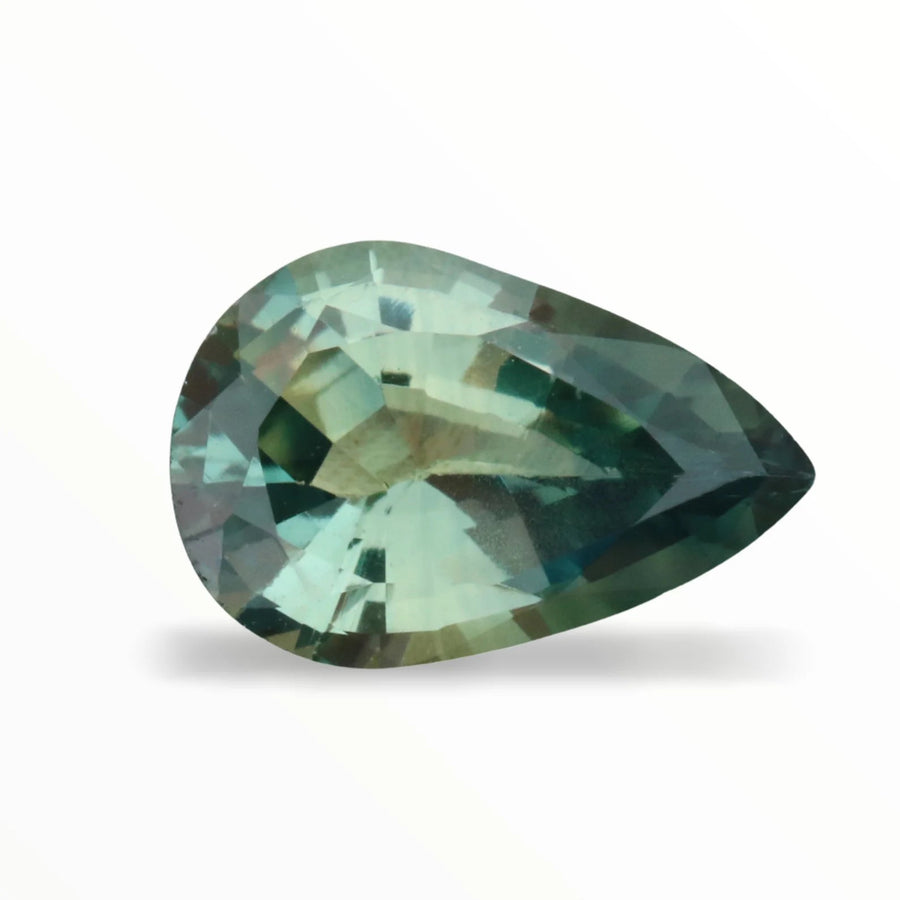 1.17 Ct Pear Cut Green Sapphire, 8.4mm x 5.6mm x 3.2mm By Valley Rose