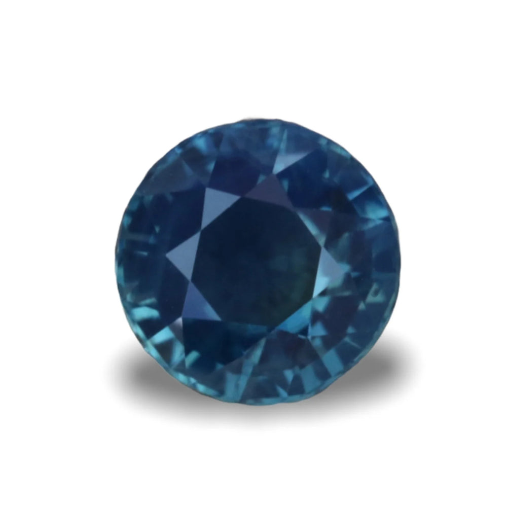 1.20 Ct Round Cut Teal Sapphire, 6mm By Valley Rose