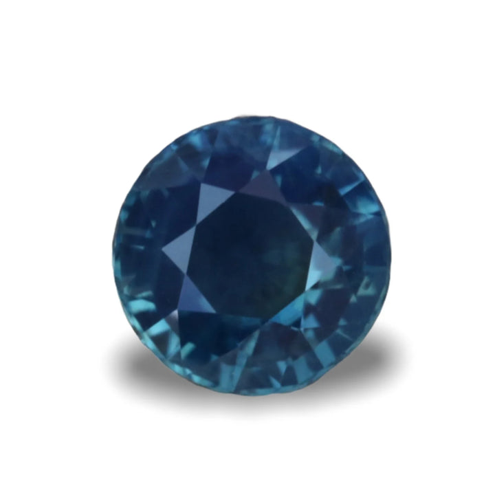 1.20 Ct Round Cut Teal Sapphire, 6mm By Valley Rose