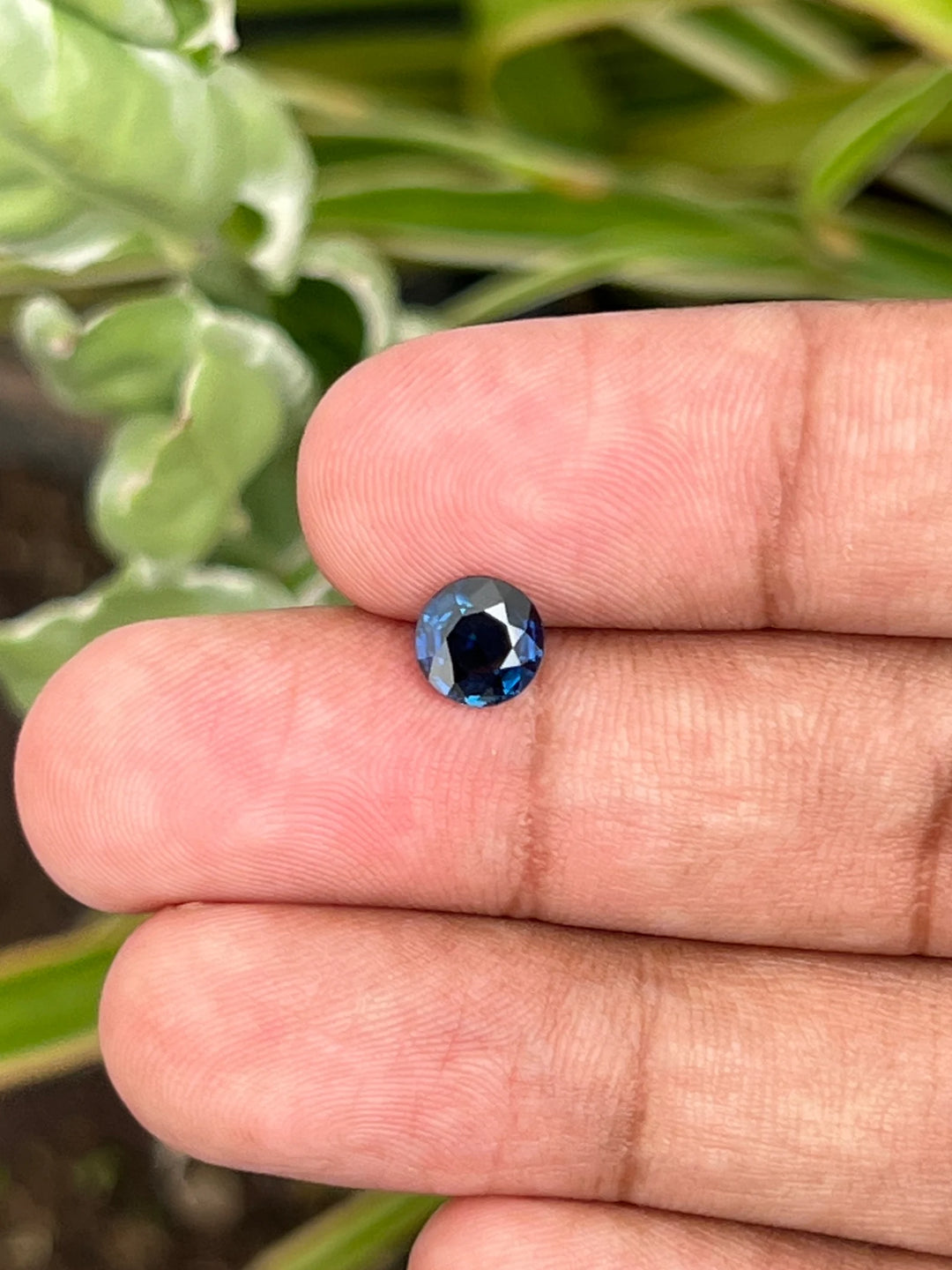 1.22 Ct Round Cut Blue Sapphire, 6.6mm x 6.6mm x 3.5mm By Valley Rose