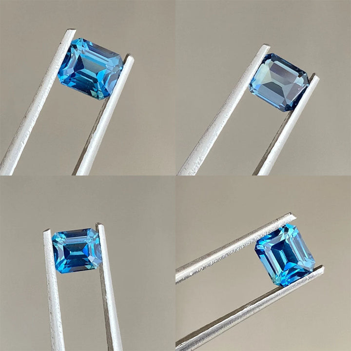 1.23 Ct Ct Emerald Cut Blue Sapphire, 5.9mm x 5.0mm x 4.0mm By Valley Rose