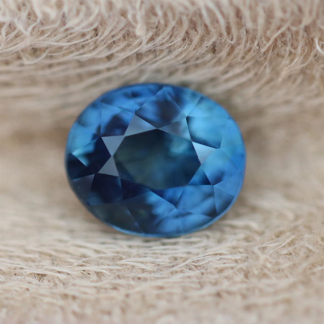 1.25 Ct Oval Cut Blue Sapphire, 6.5mm x 5.6mm x 4.0mm By Valley Rose
