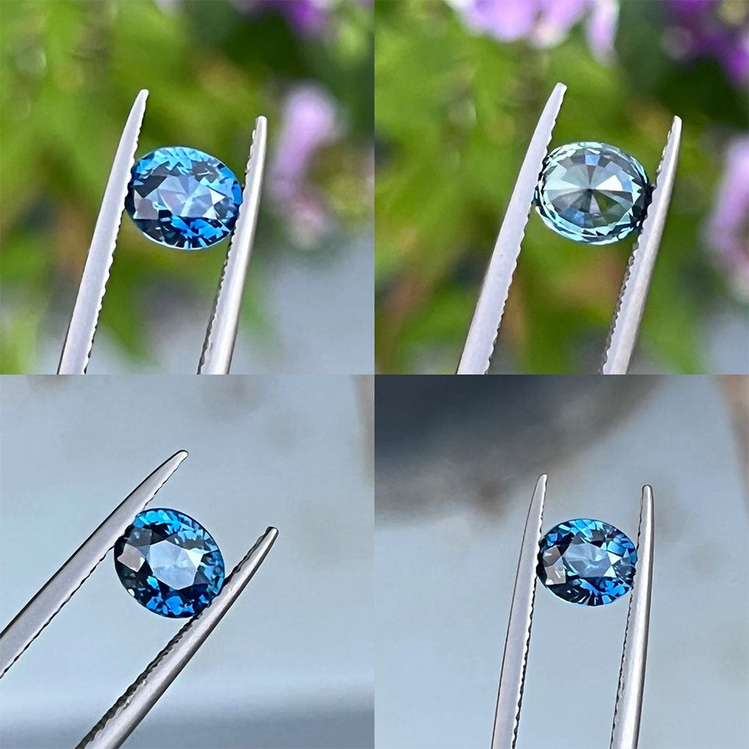 1.25 Ct Oval Cut Blue Sapphire, 6.5mm x 5.6mm x 4.0mm By Valley Rose