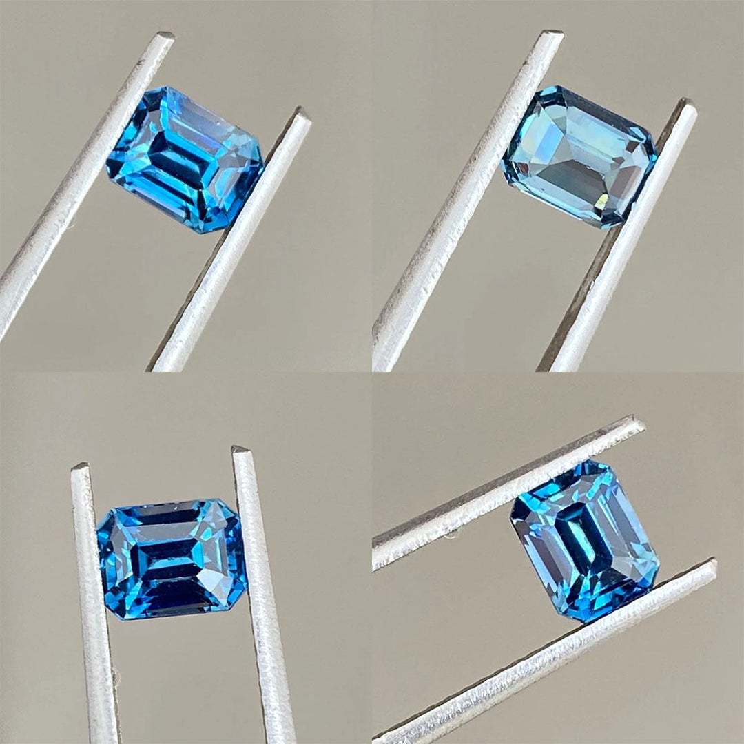 1.26 Ct Ct Emerald Cut Blue Sapphire, 6.1mm x 4.7mm x 4.2mm By Valley Rose