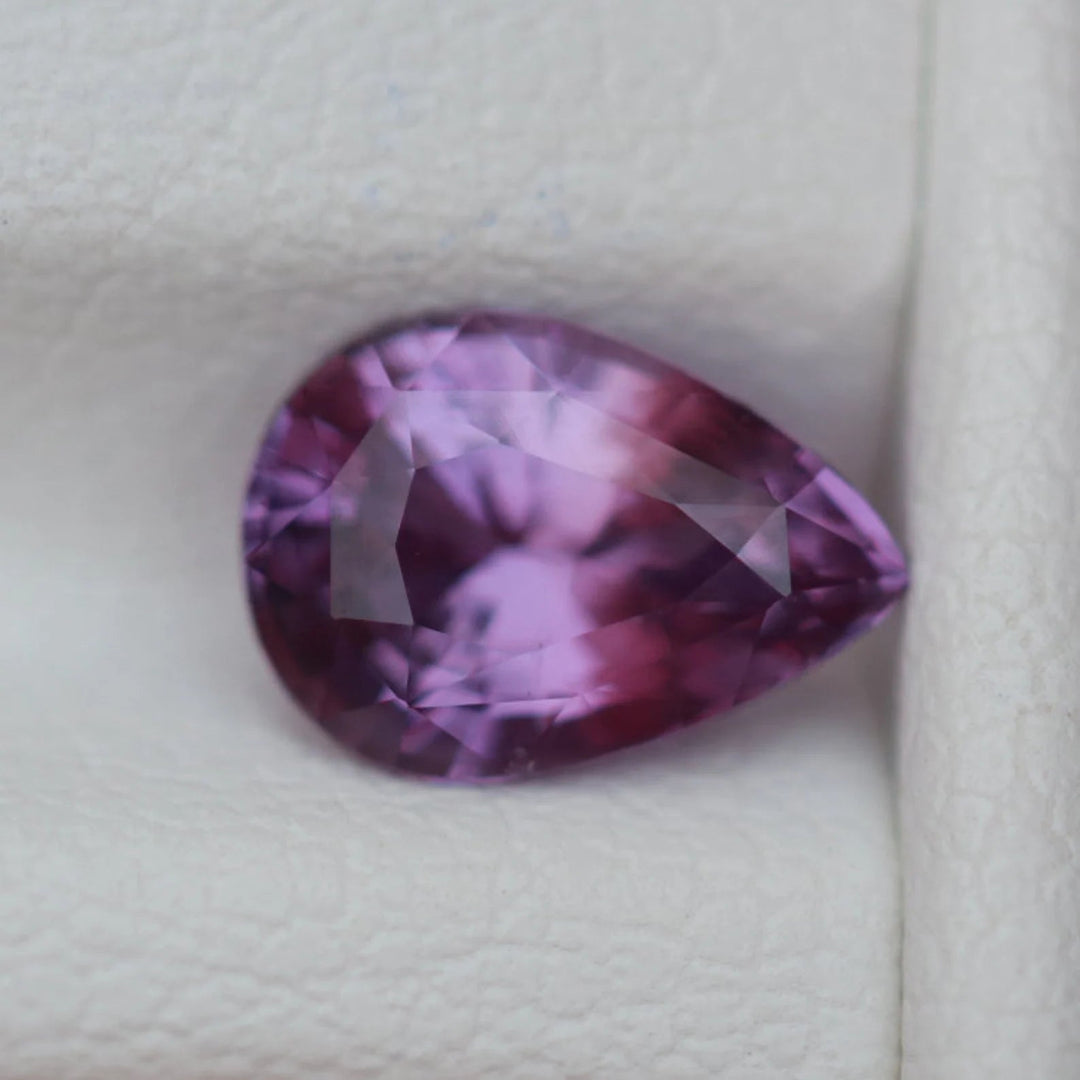 1.26 Ct Pear Cut Purple Sapphire, 7.9mm x 5.6mm x 4.0mm By Valley Rose