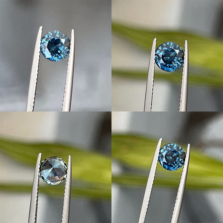 1.26 Ct Round Cut Blue Sapphire, 6.3mm x 6.3mm x 4.0mm By Valley Rose