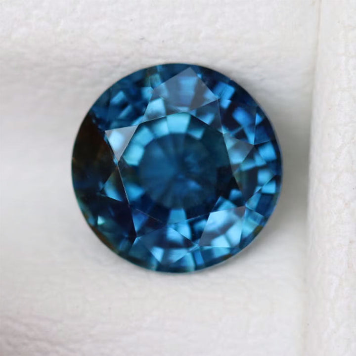 1.26 Ct Round Cut Blue Sapphire, 6.3mm x 6.3mm x 4.0mm By Valley Rose