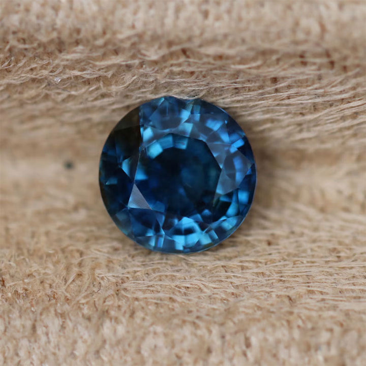 1.26 Ct Round Cut Blue Sapphire, 6.3mm x 6.3mm x 4.0mm By Valley Rose