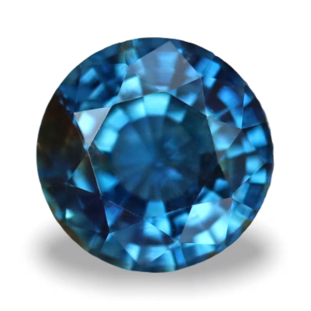 1.26 Ct Round Cut Blue Sapphire, 6.3mm x 6.3mm x 4.0mm By Valley Rose