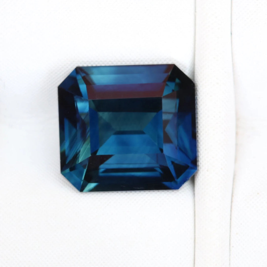 1.27 Ct Asscher Cut Blue Sapphire, 6.2mm x 5.7mm x 3.7mm By Valley Rose
