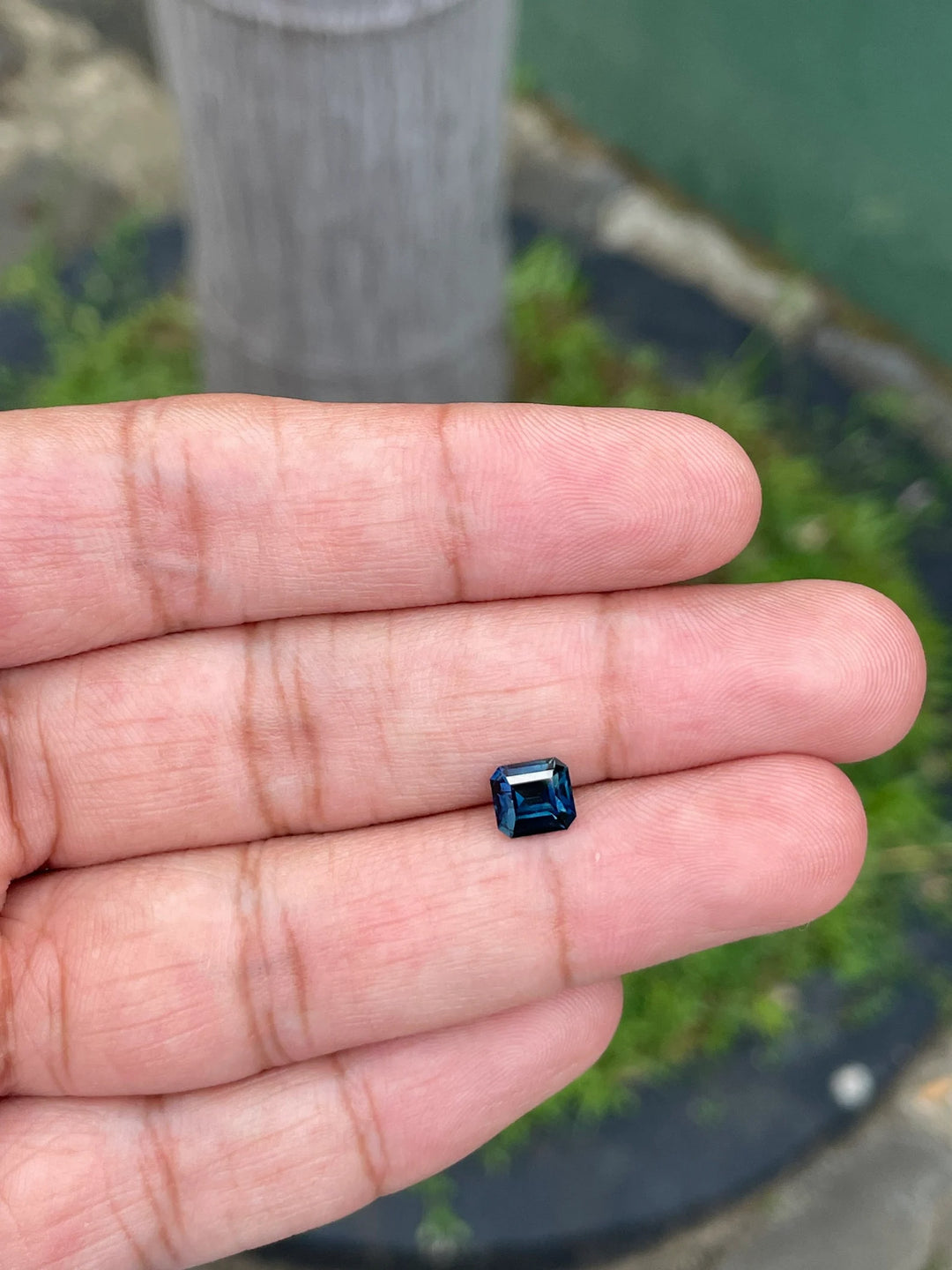 1.27 Ct Asscher Cut Blue Sapphire, 6.2mm x 5.7mm x 3.7mm By Valley Rose