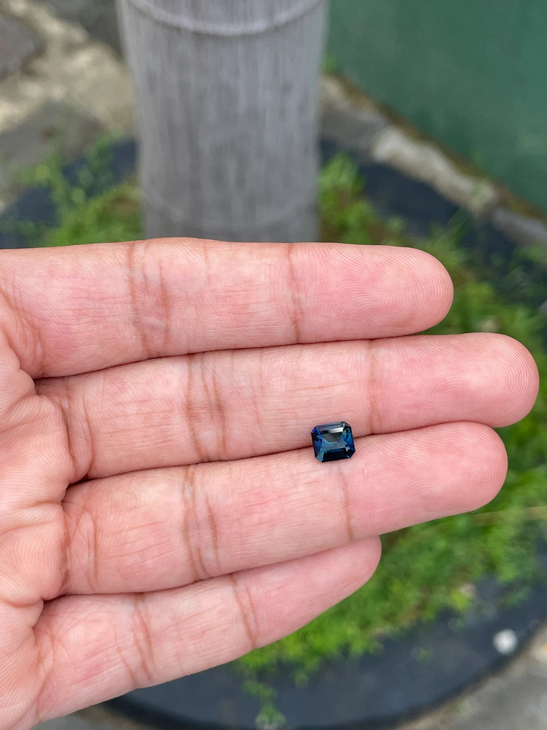 1.27 Ct Asscher Cut Blue Sapphire, 6.2mm x 5.7mm x 3.7mm By Valley Rose
