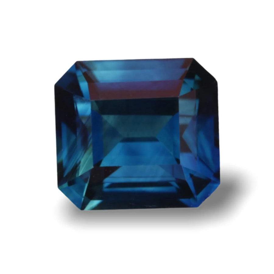 1.27 Ct Asscher Cut Blue Sapphire, 6.2mm x 5.7mm x 3.7mm By Valley Rose