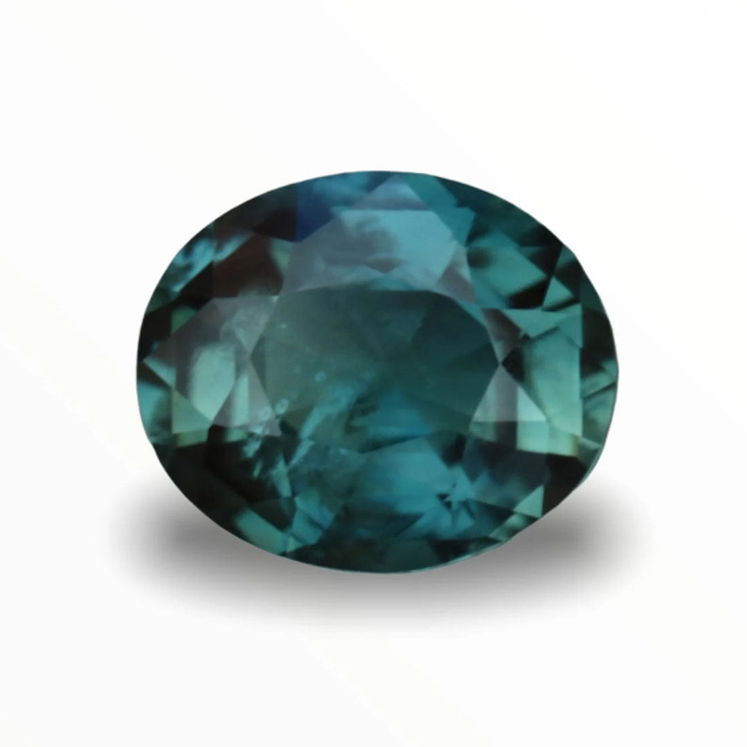 1.29 Ct Oval Cut Teal Sapphire, 5.5mm x 4.9mm x 3.9mm By Valley Rose