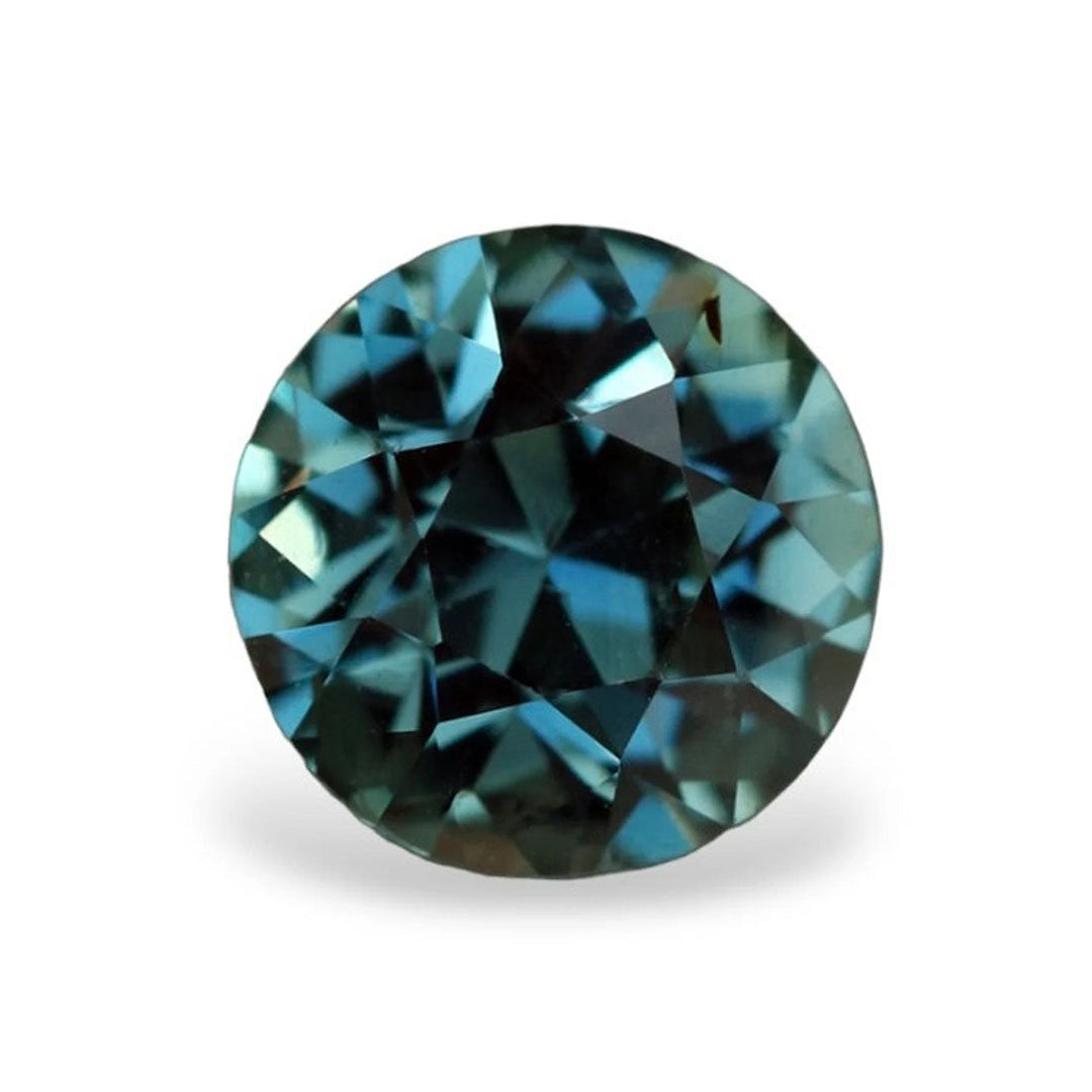 1.30 Ct Round Cut Teal Sapphire, 6.2mm x 6.2mm x 4.6mm By Valley Rose