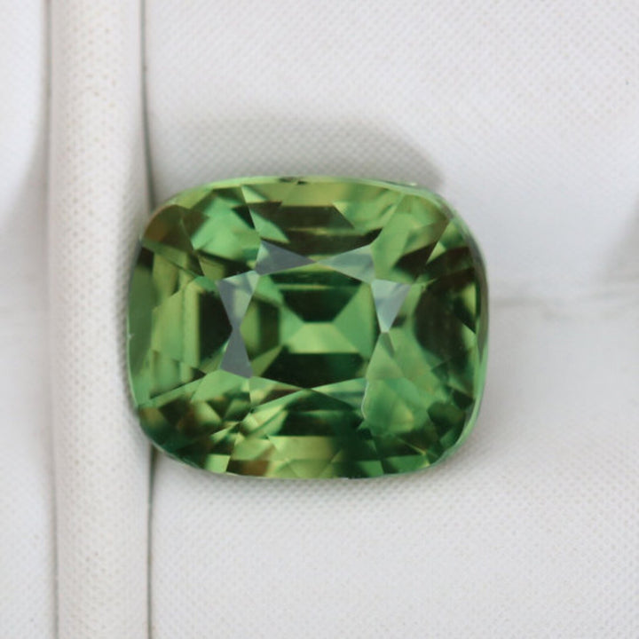 1.34 Ct Cushion Cut Bi-Color Green Yellow Sapphire, 6.3mm x 5.3mm x 4.3mm By Valley Rose