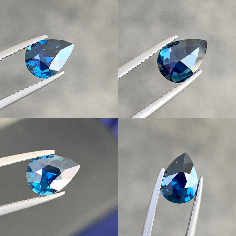 1.39 Ct Pear Cut Blue Sapphire, 8.6mm x 6.3mm x 3.9mm By Valley Rose