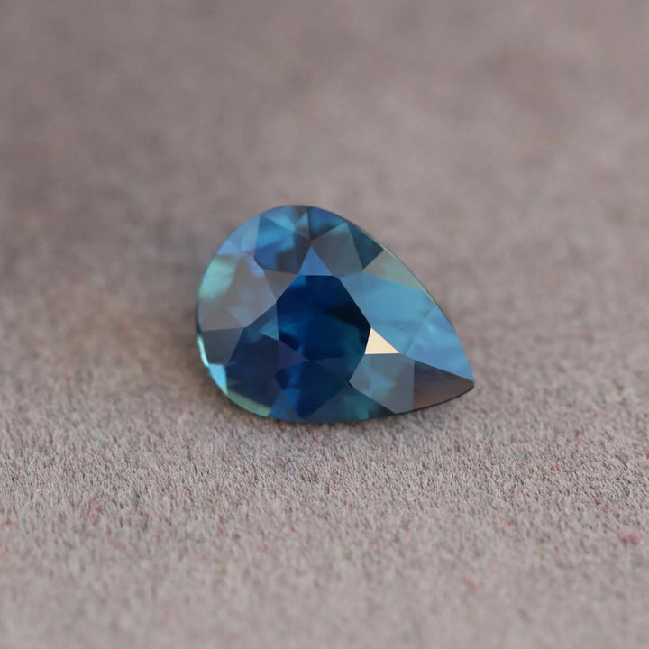 1.39 Ct Pear Cut Blue Sapphire, 8.6mm x 6.3mm x 3.9mm By Valley Rose